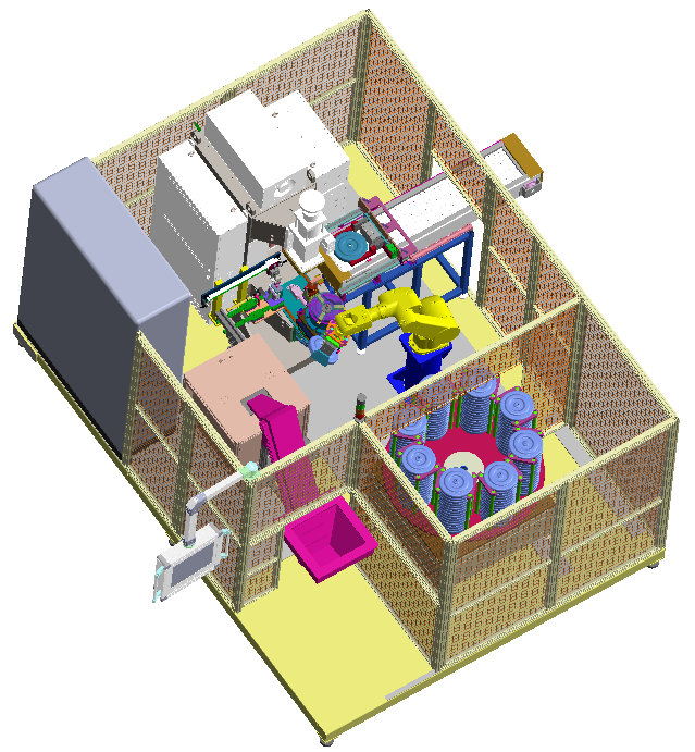 液力變扭器中心軸點焊機(jī)器人工作站