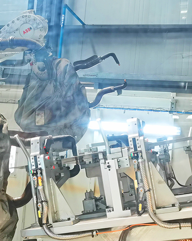 汽車門環(huán)料片自動點焊工作站