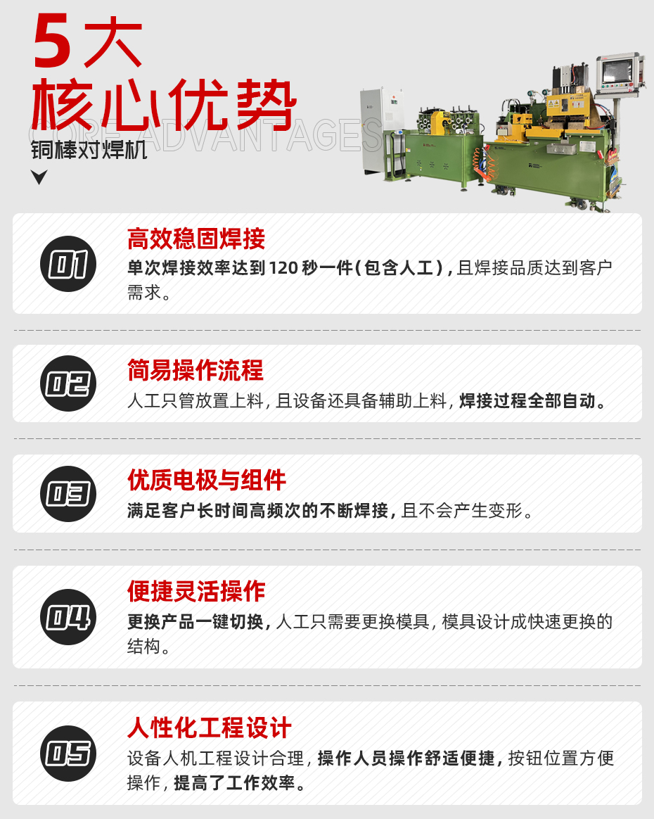 銅棒對焊機(jī)詳情核心優(yōu)勢
